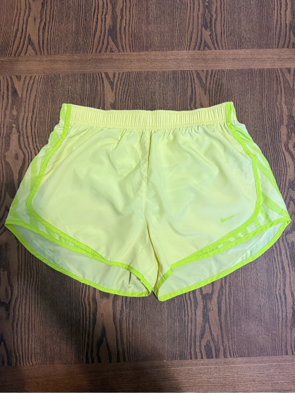 Nike Women's Neon Yellow Athletic Running Shorts